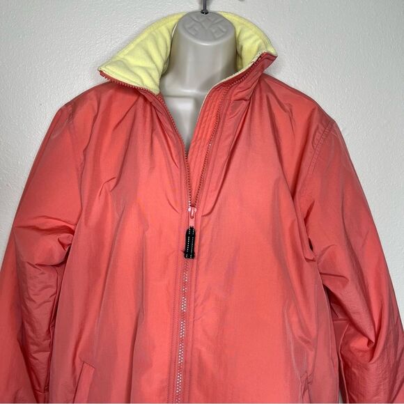 10,000 Ft Above Sea Level Destination Jacket Orange Fleece Lined Women Medium - Picture 3 of 16